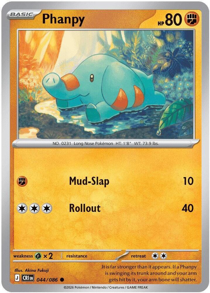 044/086 Phanpy ME04: Chaos Rising (CRI) NM