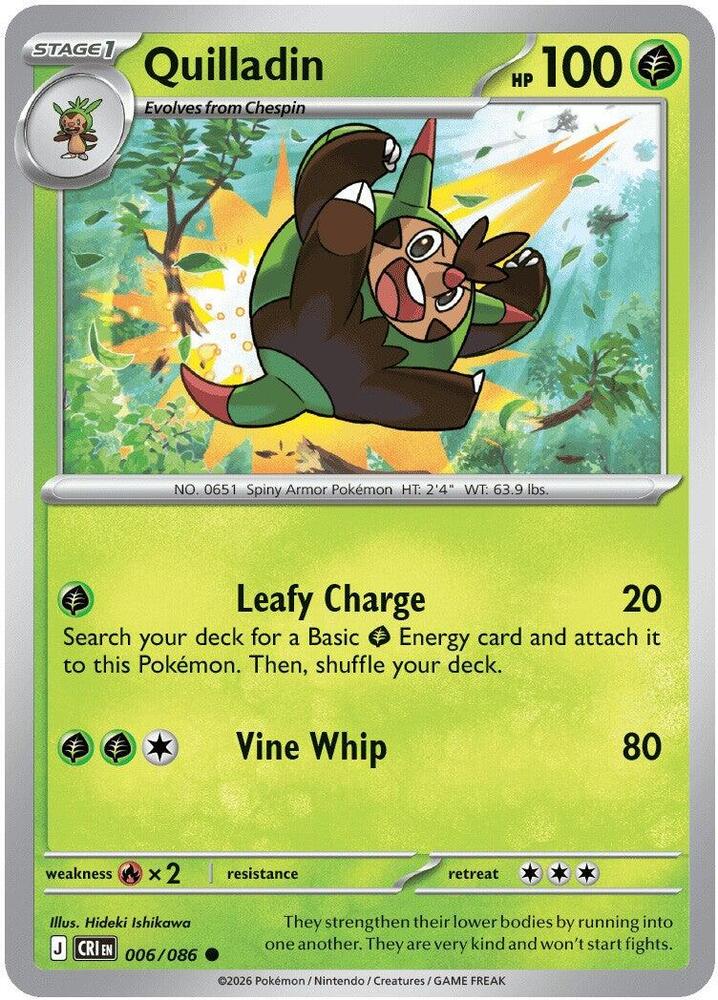 006/086 Quilladin ME04: Chaos Rising (CRI) NM