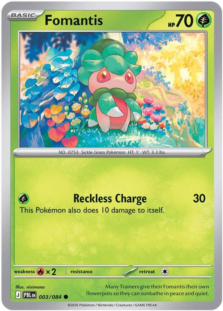 003/084 Fomantis ME05: Pitch Black (PBL) NM