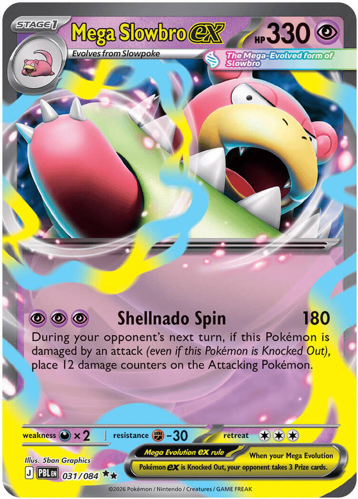 031/084 Mega Slowbro ex Holo ME05: Pitch Black (PBL) NM