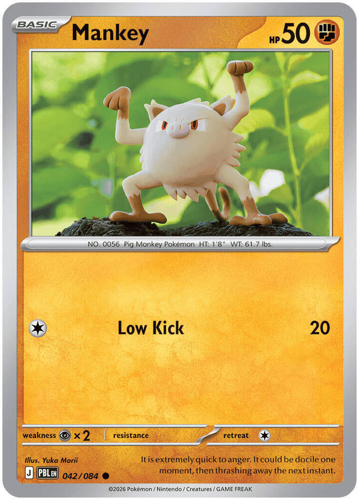 042/084 Mankey ME05: Pitch Black (PBL) NM