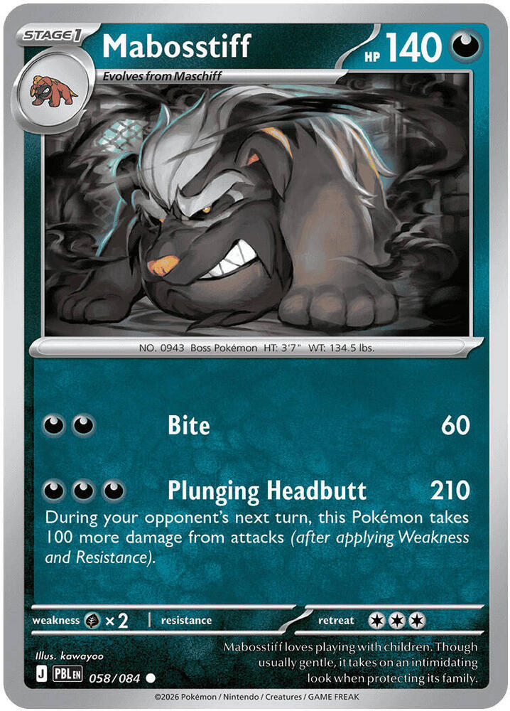 058/084 Mabosstiff ME05: Pitch Black (PBL) NM