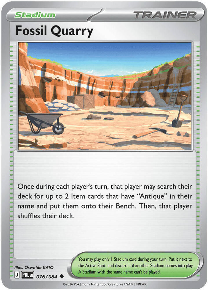076/084 Fossil Quarry ME05: Pitch Black (PBL) NM