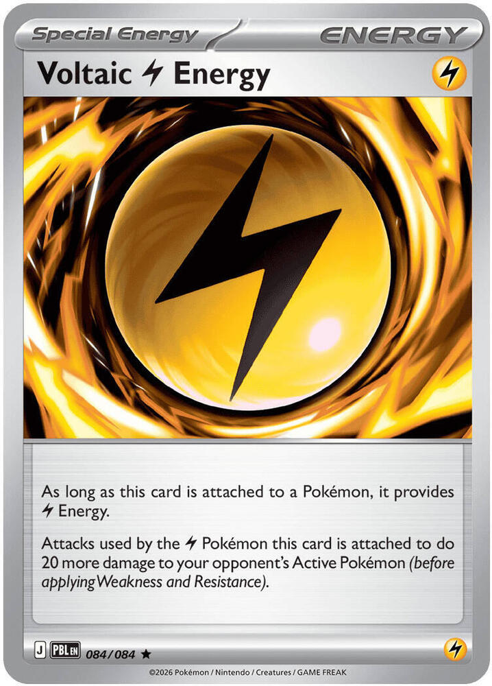 084/084 Voltaic Lightning Energy Holo ME05: Pitch Black (PBL) NM
