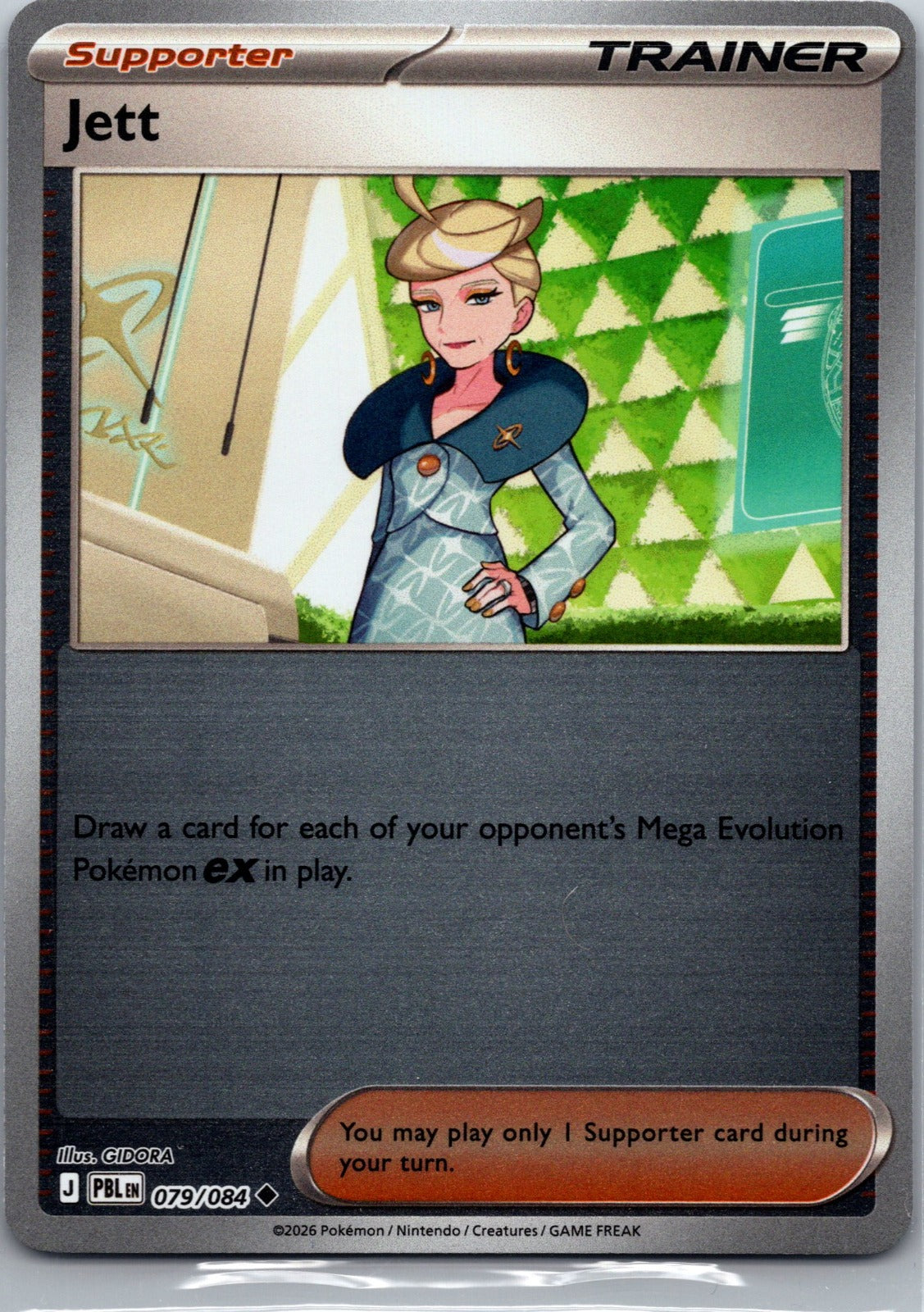079/084 Jett Reverse Holo ME05: Pitch Black (PBL) NM