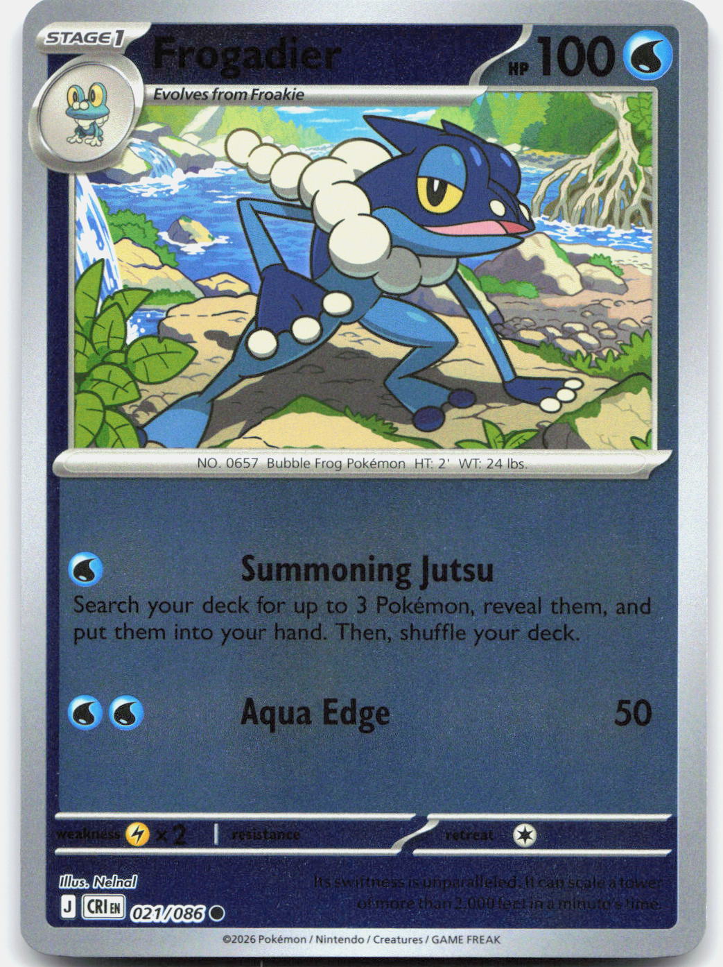021/086 Frogadier Reverse Holo ME04: Chaos Rising (CRI) NM