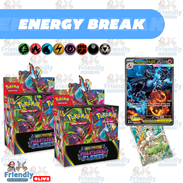 POKÉMON TCG Phantasmal Flames Energy Break (2 Booster Boxes) (LIVE)