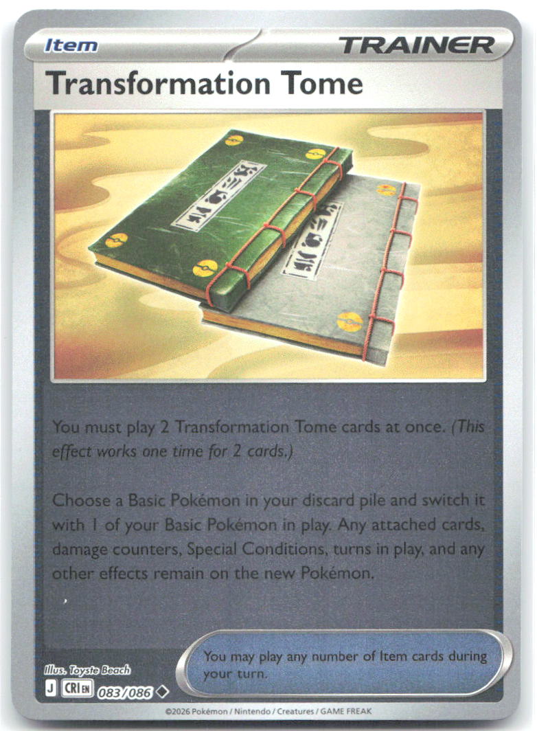 083/086 Transformation Tome Reverse Holo ME04: Chaos Rising (CRI) NM