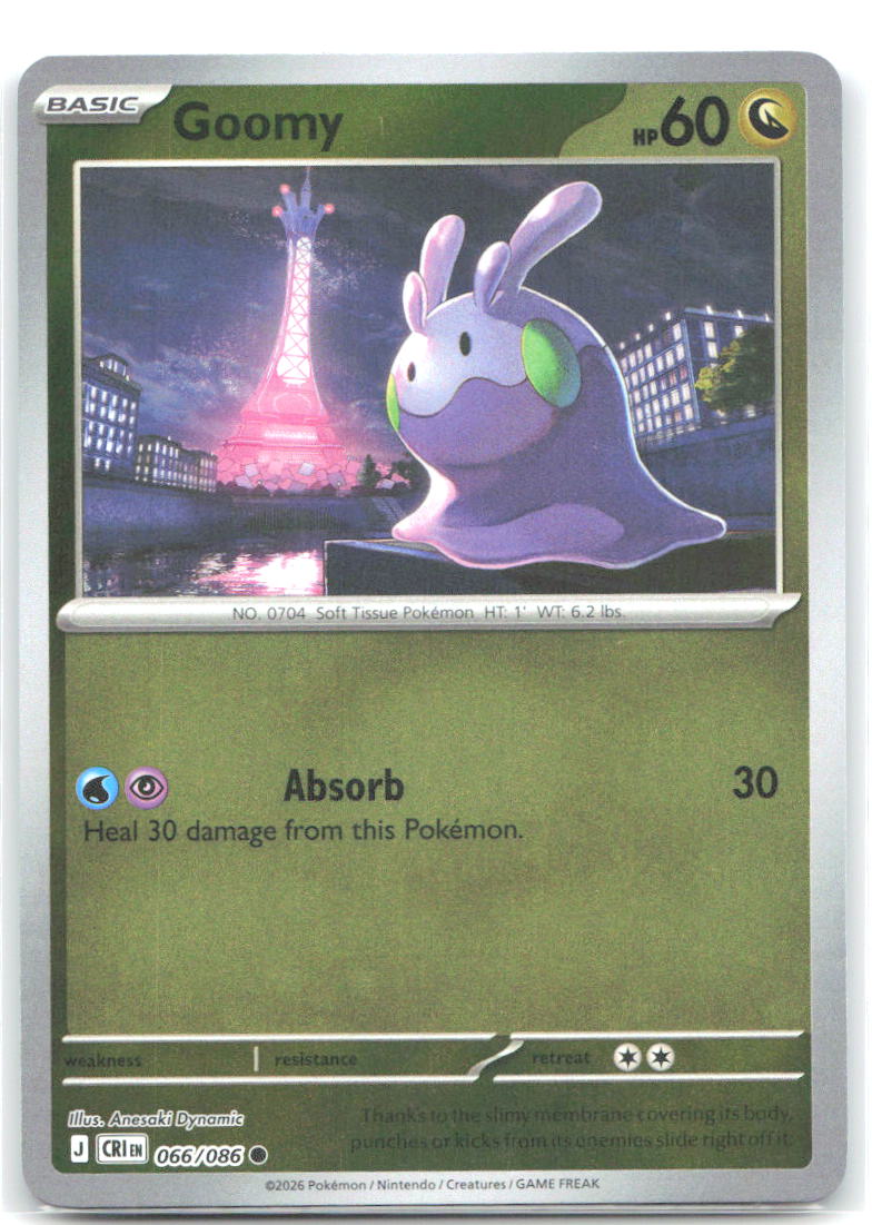 066/086 Goomy Reverse Holo ME04: Chaos Rising (CRI) NM