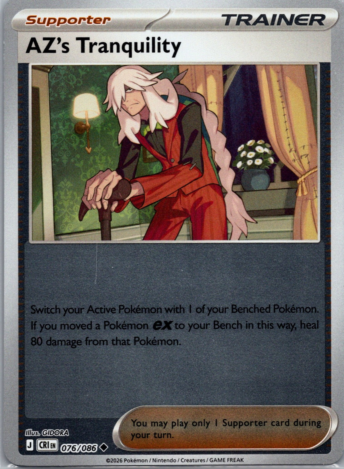 076/086 AZ's Tranquility Reverse Holo ME04: Chaos Rising (CRI) NM