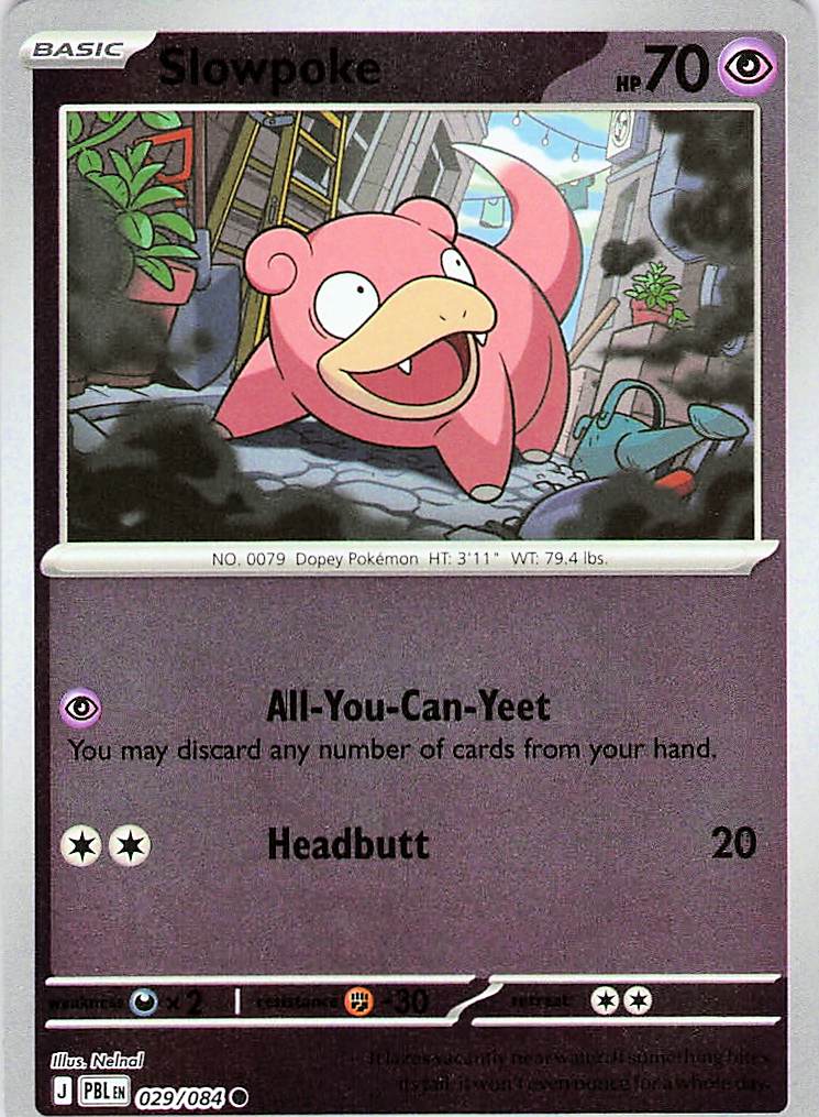 029/084 Slowpoke Reverse Holo ME05: Pitch Black (PBL) NM