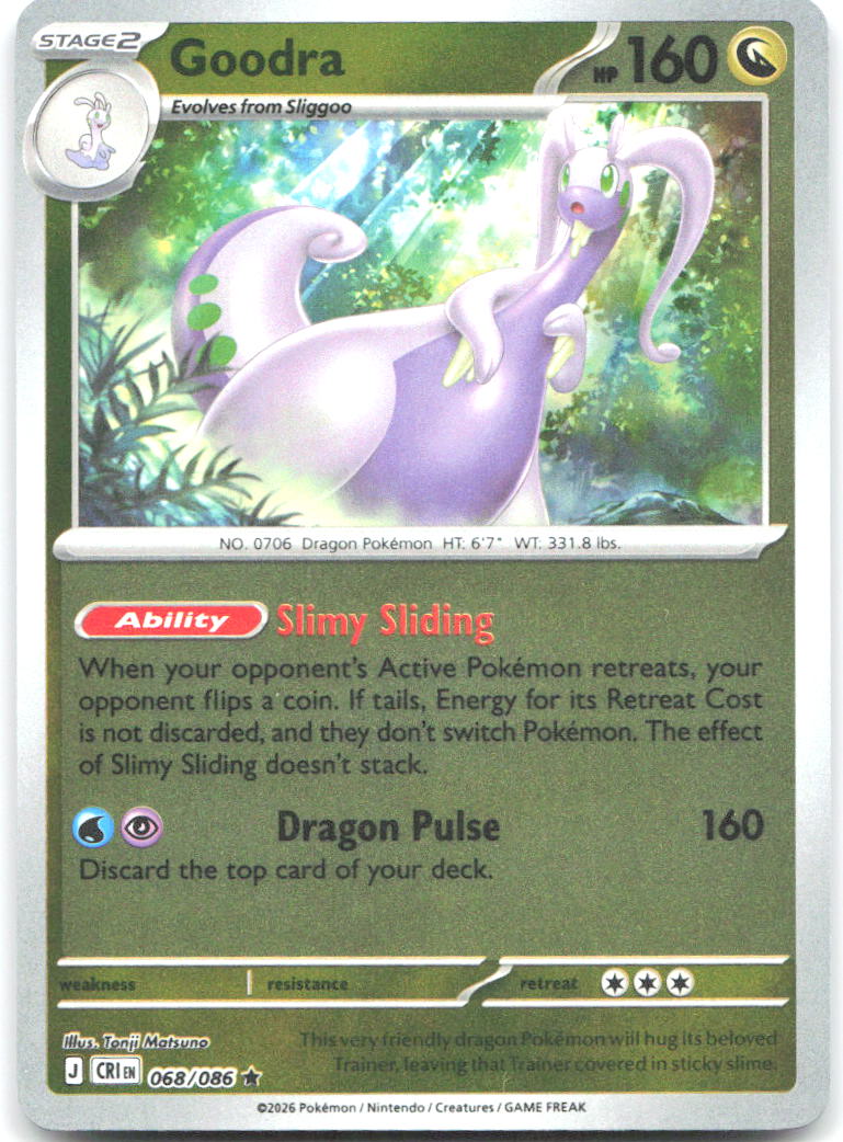 068/086 Goodra Reverse Holo ME04: Chaos Rising (CRI) NM