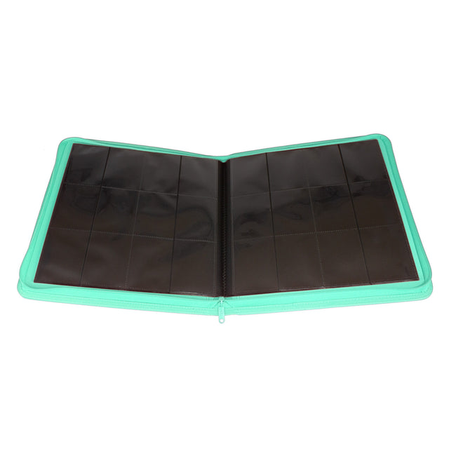 Collector's Series 12 Pocket Zip Trading Card Binder - TURQUOISE - Friendly Collectibles